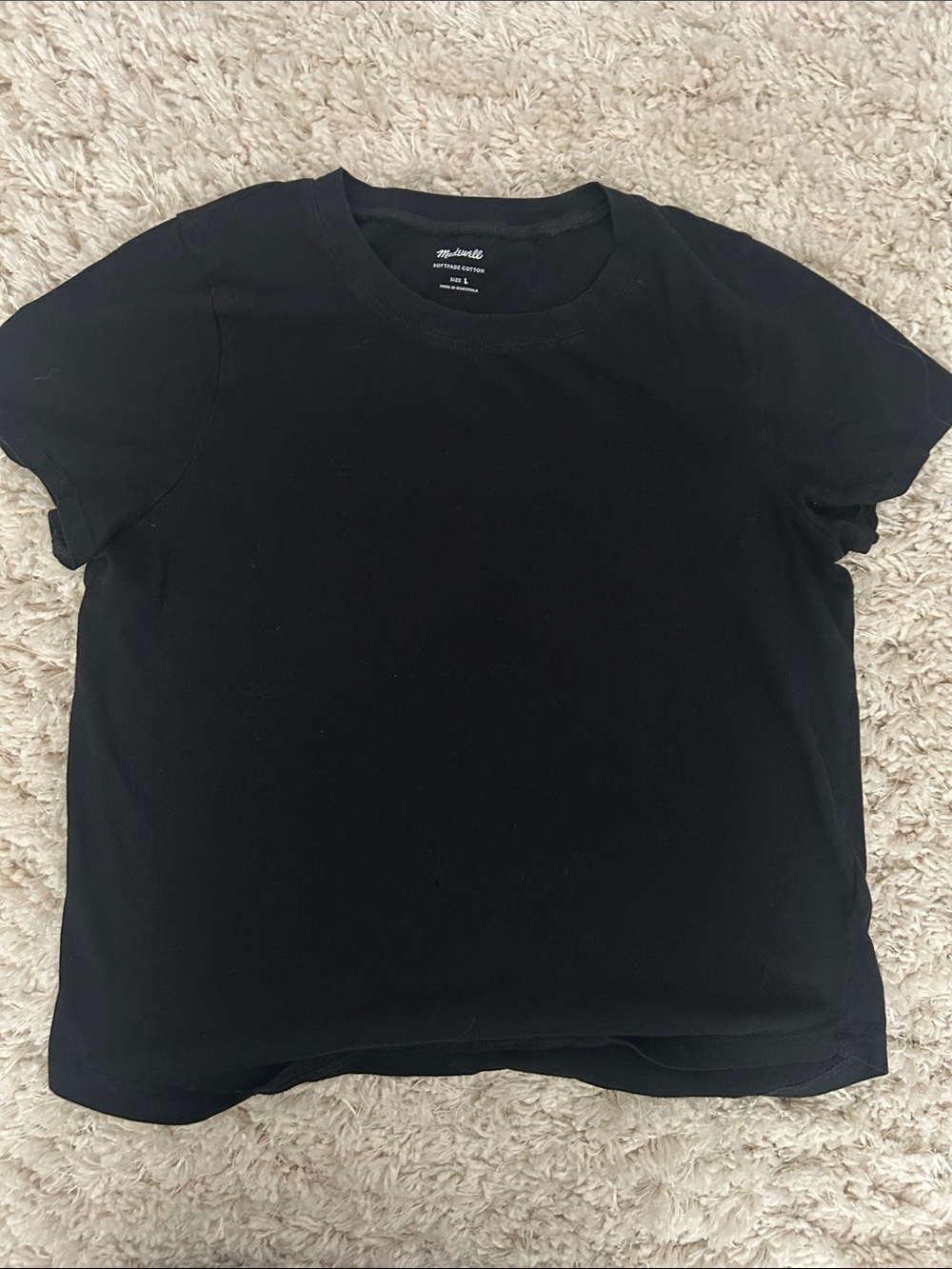 Madewell Black Softfade Cotton Crewneck Tee